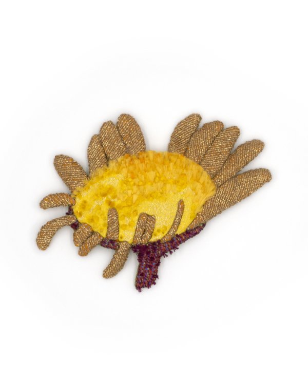 broche fleur écusson