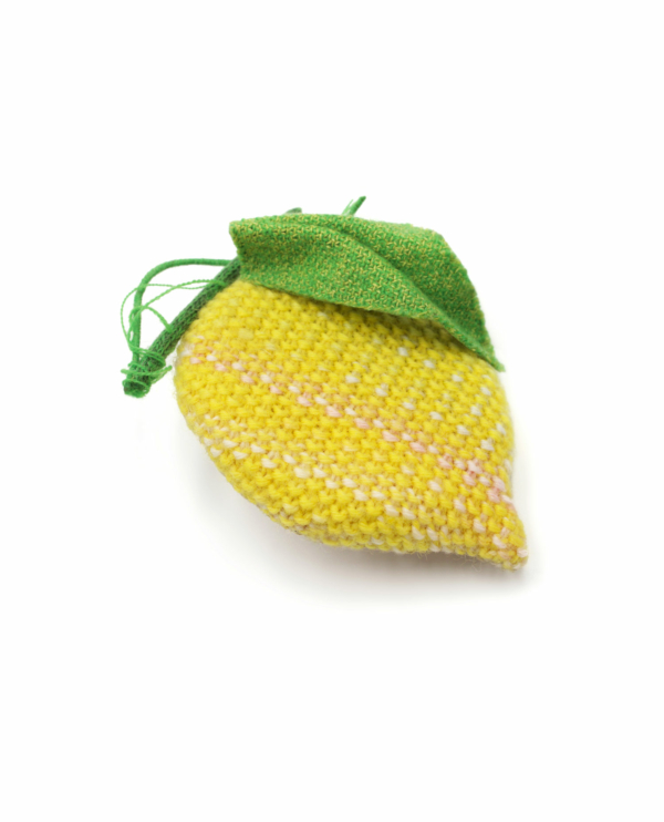 broche citron et feuille