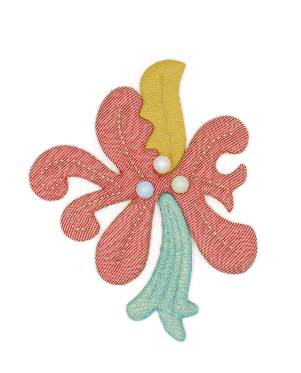 grande broche plate fleur